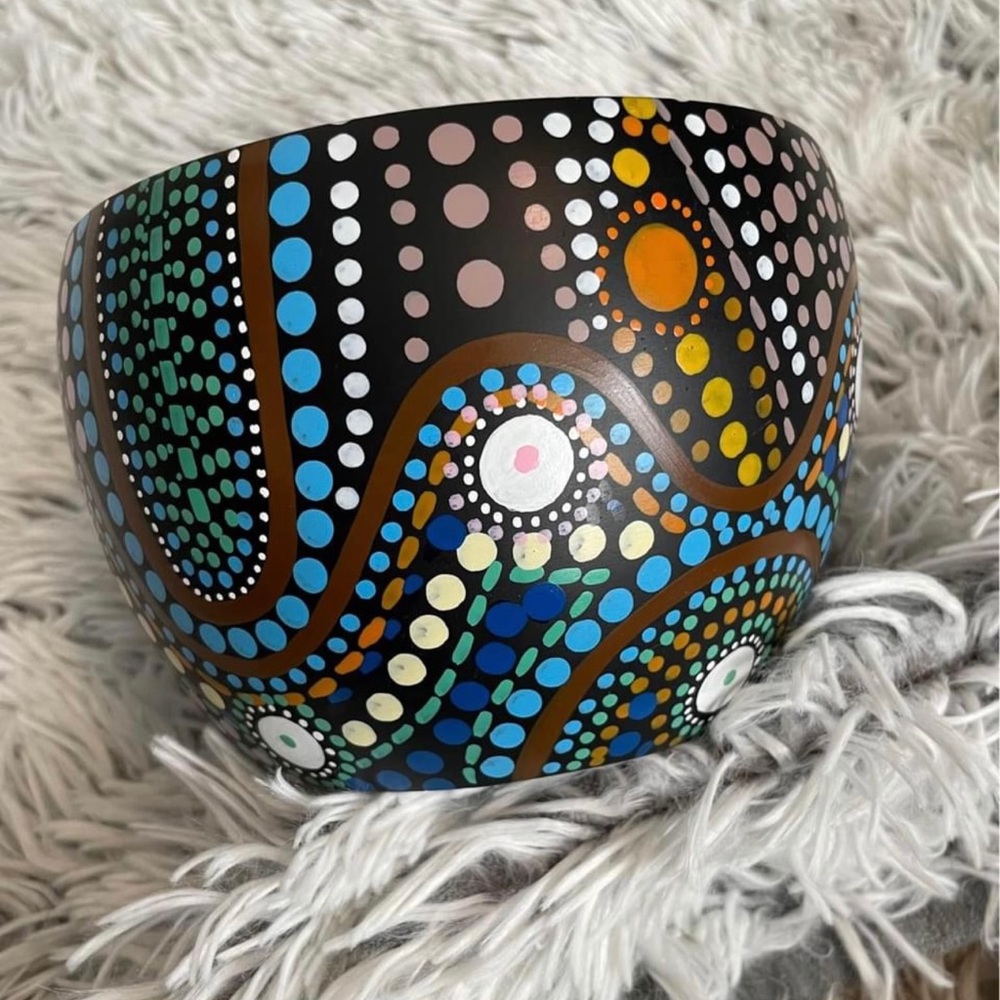 Limited Edition Mandala Wooden Yarn Bowl New